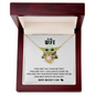 To My Wife - Yoda Best Wife In the Galaxy -  Engagement Gift - Anniversary Jewelry for Her - Best Gift for wife - Best Wife Gift - Romantic message card for her