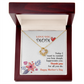 Love You Mom Necklace Gift from Son, Birthday Gift Card Necklace From Daughter, Floral Mothers Day Jewelry for Her Mommy Christmas 2026