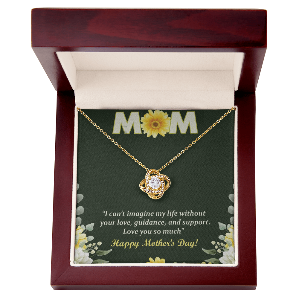 Mothers Day Necklace for Mom, Meaningful Gift for Mother from Daughter, Love Knot Necklace, Mom Jewelry Gift Happy Mother's Day 2026, To My Mom Necklace With Heartfelt Message