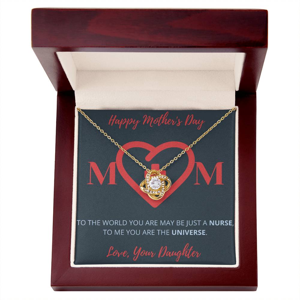 Mother's Day Gift Necklace for Her, Nurse Mom Jewelry, Gift from Daughter, Doctor Luxury Necklace for Mother, Birthday Christmas Gifts With Heartfelt Message Hospital