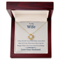 The Perfect Gift for Your Wife Necklace - Love Your Husband - to My Wife Necklace With Message Card - Customize Couple Necklace - Valentine's Day Gift - Wife Necklace With Message Card