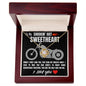 To My SMOKIN' HOT SWEETHEART I Love You - Biker - Romantic Gift for Wife - White Gold Pendant - Anniversary Jewelry for Her - Gift for soulmate