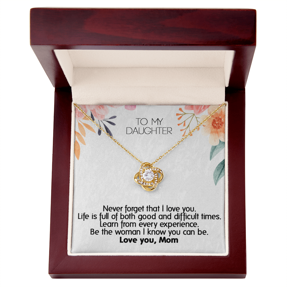 To My Daughter Meaningful Message Card Jewelry Box, Gift for Daughter's Birthday Graduation, Thoughtful for Her from Mom, Elegant Necklaces with Sentimental Message, Christmas Gift Ideas 2026