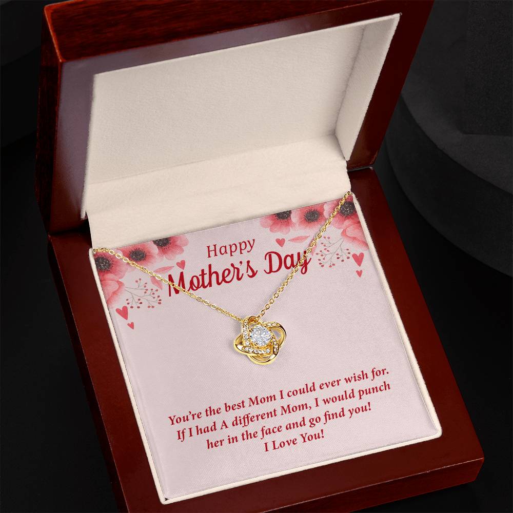 Happy Mother's Day Gift for Mom Necklace, Daughter to Mom Jewelry, Heart Necklace for Mother, Gift from Daughter or Son, Birthday Christmas Gifts With Heartfelt Message