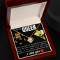 To My Queen - To My Wife Necklace Anniversary Gift For Wife - Gift For Wife - Necklace For Wife - To My Queen bee - To My Queen soulmate - Forever Love Necklace Birthday Gift For Wife - I love you