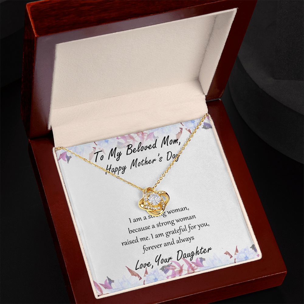 Mother's Day Necklace for Mom, Meaningful Gift for Mother from Daughter, Love Knot Necklace, Mom Jewelry Gift, To My Mom Necklace With Heartfelt Message