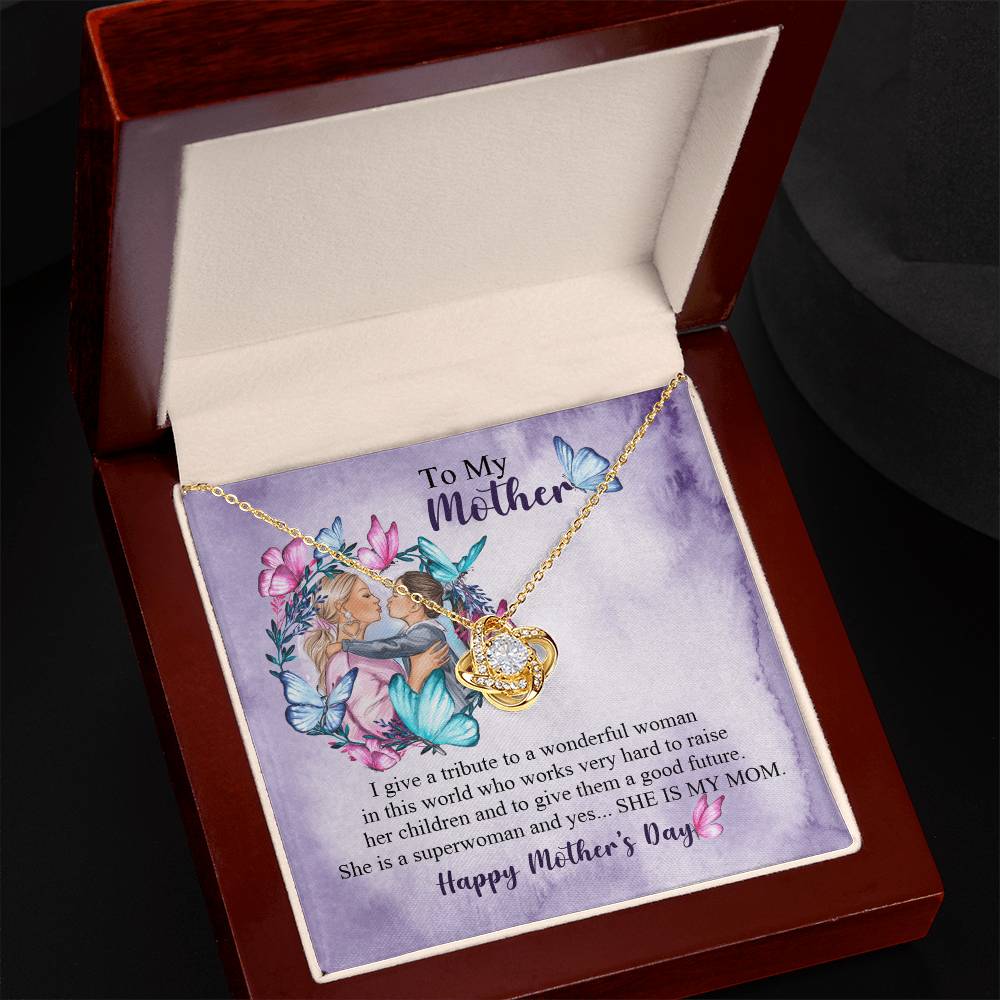 To My Mom Necklace, Happy Mother's Day 2026 Gift, Daughter Gift for Mom, Emotional Message Card Jewelry, Unique Moms Birthday Gift Ideas