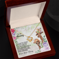 To My Mom Necklace - Mother's Day Gift - Love Message Gift for Mother - Love Knot for mom -  To My Mommy From Your Tummy Ryan Giraffe