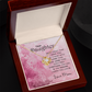 To My Daughter Meaningful Message Card Jewelry Gift for Daughter's Birthday 2026 or Graduation, Thoughtful Gifts for Her from Mom, Elegant Necklaces with Sentimental Message