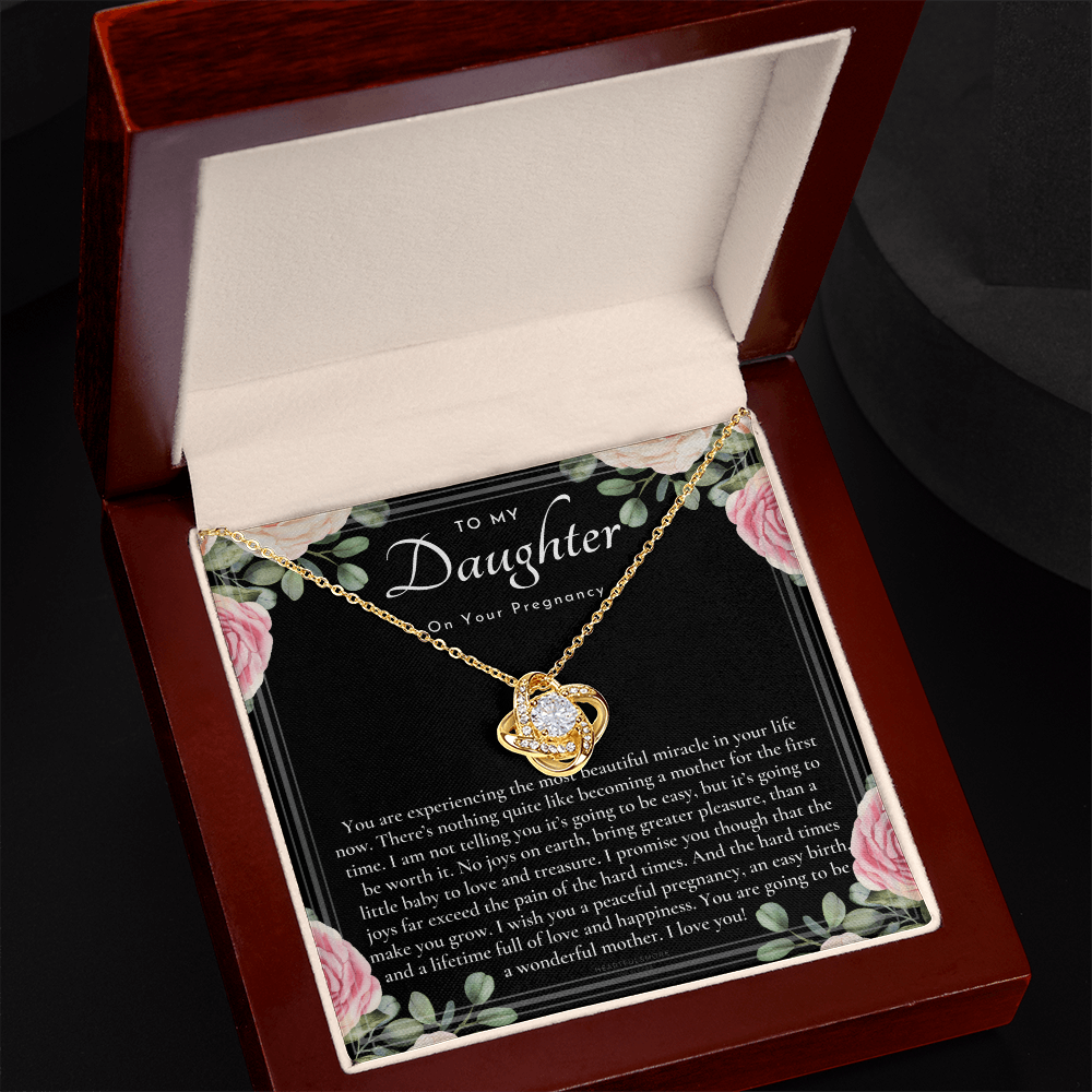 To My Daughter Necklace Gift from Mom, Beautiful Jewelry Box Birthday Graduation Christmas Gift for Kids 2026, Inspirational Message Card, Elegant Necklaces with Sentimental Message
