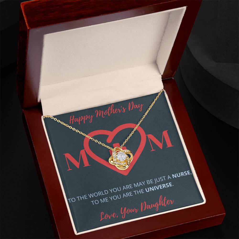 Mother's Day Gift Necklace for Her, Nurse Mom Jewelry, Gift from Daughter, Doctor Luxury Necklace for Mother, Birthday Christmas Gifts With Heartfelt Message Hospital