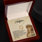 To My Daughter Love Knot Necklace, Gift From Dad to Daughter, Birthday Christmas Gift for Daughter, Holiday Jewelry for Her, Never Forget I Love You