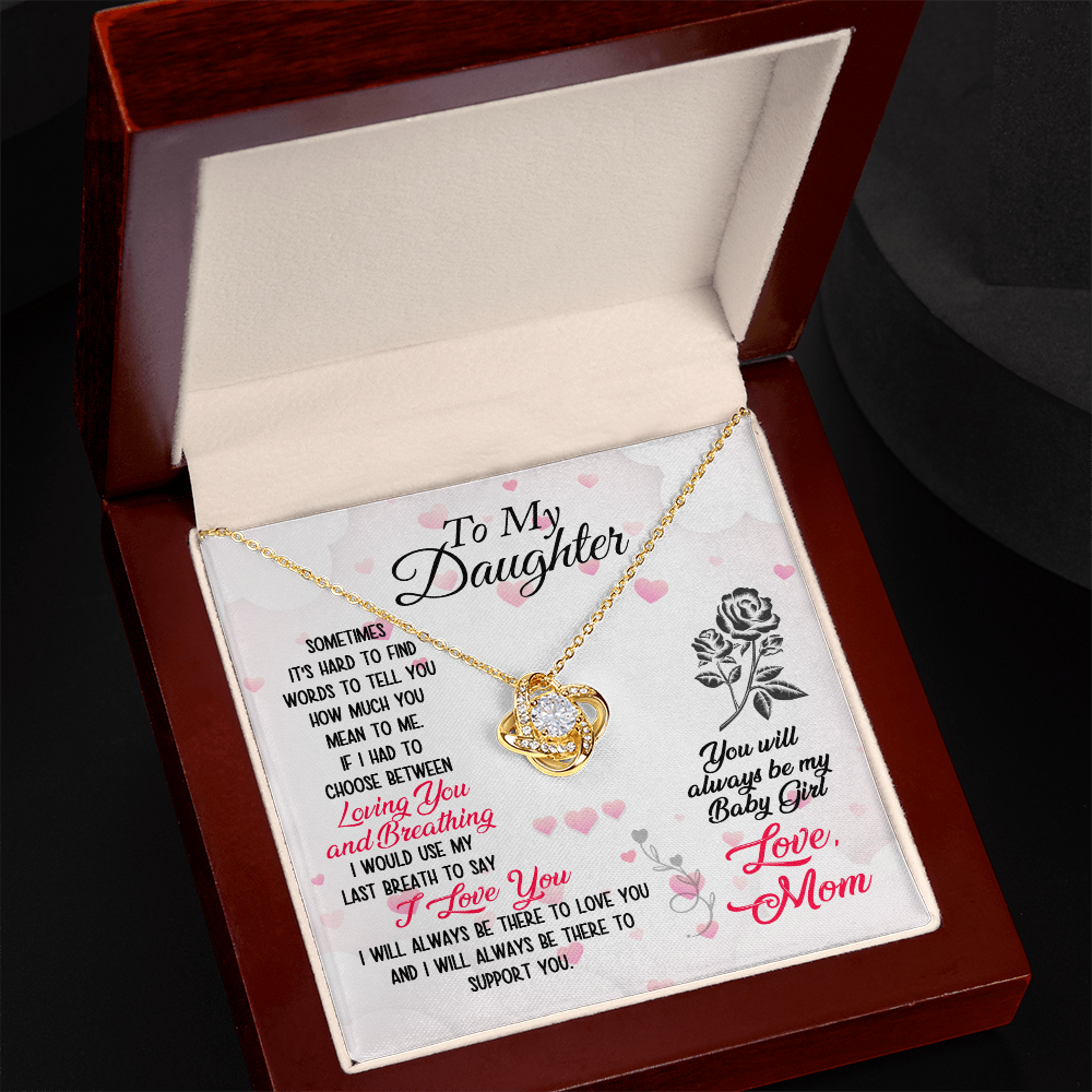 Gift to Daughter from Mom, Beautiful sparkly Pendant for Daughter Birthday Christmas Gift With Message Card