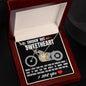 To My SMOKIN' HOT SWEETHEART I Love You - Biker - Romantic Gift for Wife - White Gold Pendant - Anniversary Jewelry for Her - Gift for soulmate
