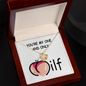 White Gold Name Necklace - Special Love Knot Necklace From Husband - Gift for Wife You're My One and Only - to My Wife Necklace - Valentines Day Gifts for Wife - Necklace for Wife From Husband- Gifts for Her