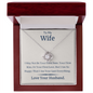 The Perfect Gift for Your Wife Necklace - Love Your Husband - to My Wife Necklace With Message Card - Customize Couple Necklace - Valentine's Day Gift - Wife Necklace With Message Card
