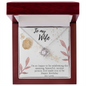 To My Wife Necklace - Gift for Wife Birthday - Happy Birthday My Love - Gift for wife - Best day Gift friend - Romantic medessage card