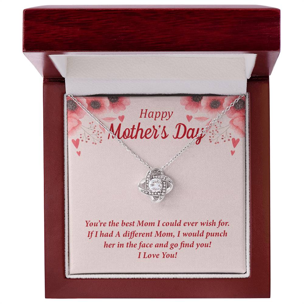 Happy Mother's Day Gift for Mom Necklace, Daughter to Mom Jewelry, Heart Necklace for Mother, Gift from Daughter or Son, Birthday Christmas Gifts With Heartfelt Message