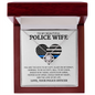 Alluring Beauty Necklace for police wife- Best police wife Gift - wife Necklace  - Love Knot Necklace for My Police Wife  - To My Police Wife - Keys To My Cuff