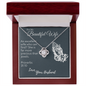 For My Beautiful Wife Love Your Husband, To My Wife Necklace With Message Card, wife gift from husband future husband,To My Soulmate Necklace For Women, Anniversary gift, Beautiful  Necless for women