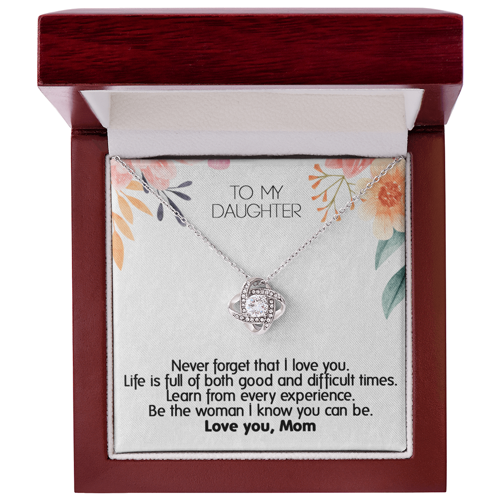 To My Daughter Meaningful Message Card Jewelry Box, Gift for Daughter's Birthday Graduation, Thoughtful for Her from Mom, Elegant Necklaces with Sentimental Message, Christmas Gift Ideas 2026