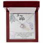 To My Wife Necklace - Gift for Wife Birthday Marriage - Happy Birthday My Love - To My Wife Necklace From Husband - Best  Necklace Set for her