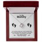 To My Mommy Loe Kisses Kichks From Your Tummy - Personalised Baby Bump - To My Mommy Necklace - Best Gift for mommy