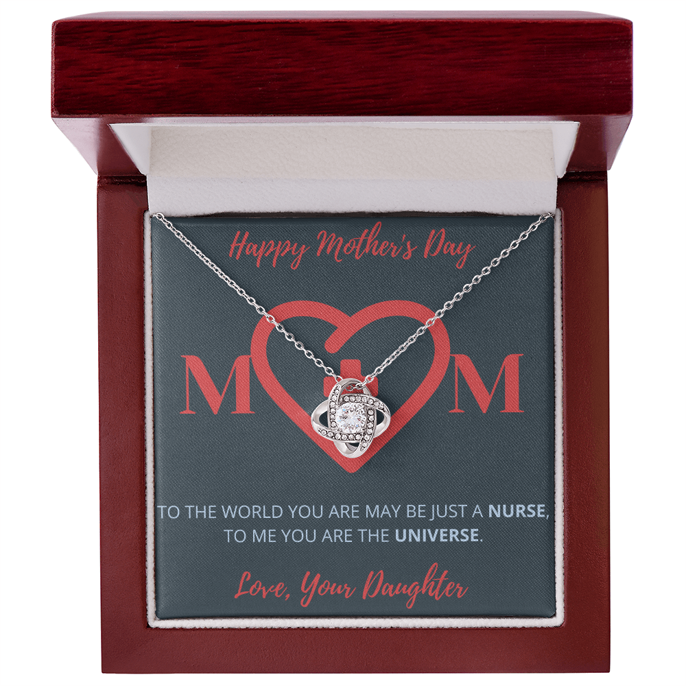 Mother's Day Gift Necklace for Her, Nurse Mom Jewelry, Gift from Daughter, Doctor Luxury Necklace for Mother, Birthday Christmas Gifts With Heartfelt Message Hospital