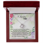 Love Your Husband Lathan - Love knot Pendant Necklace  - Message card for wife - To My Love Wife Necklace - Love your husband lathan - Gift from Husband - Best Love knot for Girlfriend