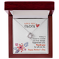 Love You Mom Necklace Gift from Son, Birthday Gift Card Necklace From Daughter, Floral Mothers Day Jewelry for Her Mommy Christmas 2026
