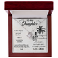 To My Daughter Alluring Beauty Necklace With Message Card, Gift From Mom, Birthday Christmas Gift for Daughter Jewelry