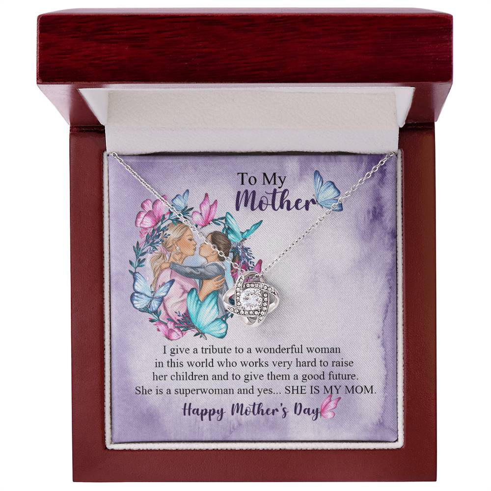 To My Mom Necklace, Happy Mother's Day 2026 Gift, Daughter Gift for Mom, Emotional Message Card Jewelry, Unique Moms Birthday Gift Ideas