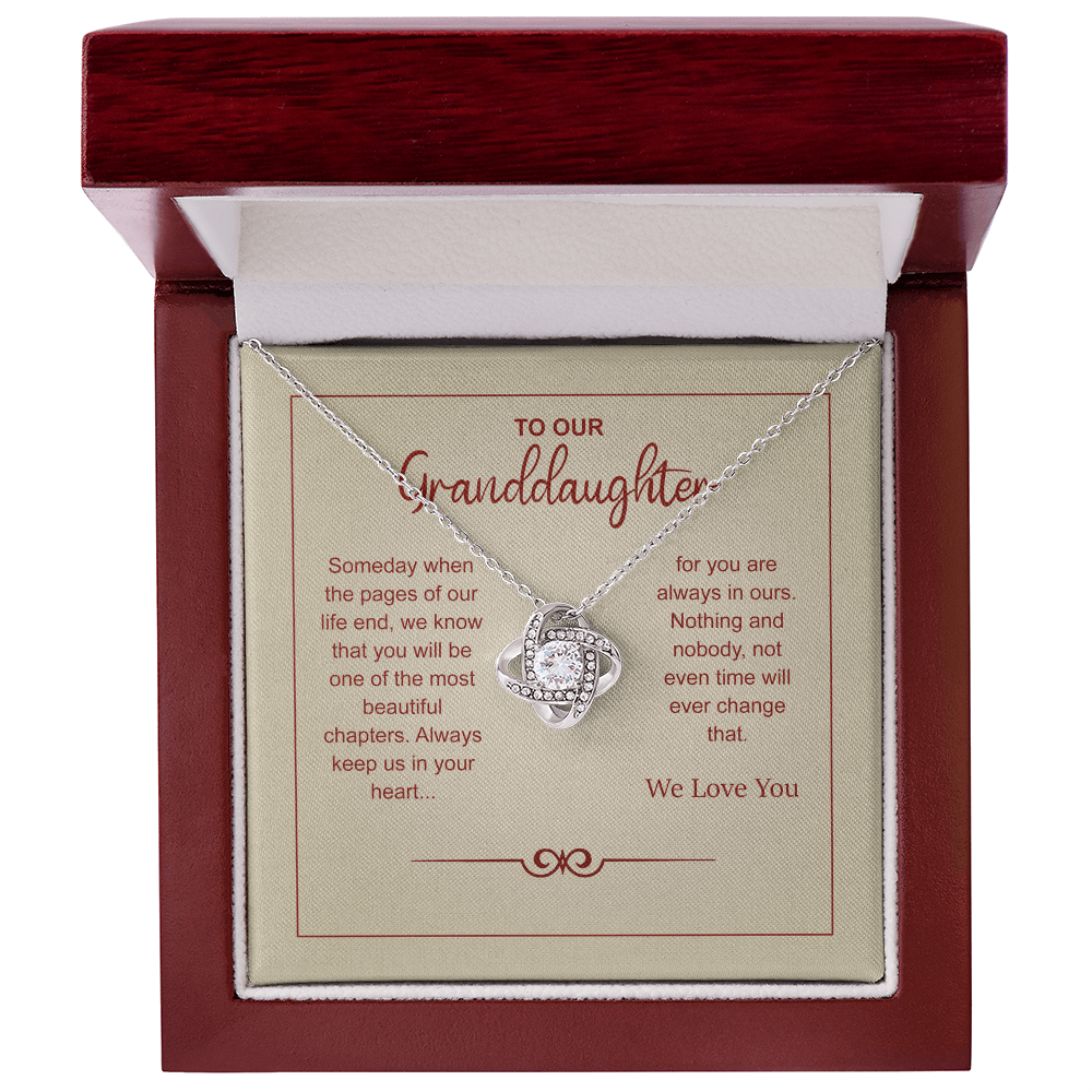 Granddaughter Gifts From Grandma and Granddaughter Birthday Message Card Necklace From Grandmother or Grandpa Jewelry Charm Present with Message Card and Gift Box, Inspirational Christmas Gifts Jewelry Necklace for Beautiful Daughter on Thanksgiving Day
