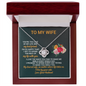 To My Wife Necklace From Husband - Valentines Day Gifts For Wife- Wife Birthday Gift - To My Wife Necklace With Message Card - Husband Gift For Wife - My Future Wife - Anniversary Gift For Wife