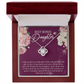 Best Bonus Daughter Love Knot Necklace, Birthday Message Card Gift, Gift From Mom Dad to Daughter Special Jewelry