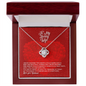 To My Lovely Wife - Forever Love Necklace - Love Your Husband - To My Wife Necklace With Message Card - wife gift from husband future husband - Love Knot