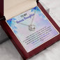 Best Gift For Bonus Daughter - Message Card With Necklace - Jewelry Gift - Christmas Gifts For Daughter From Mom - Inspirational Jewelry Gift For Daughter - Birthday Gift For Daughter - Gift From Mom