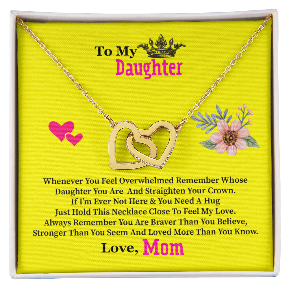 Daughter Gift From Mom Mother Daughter Necklace Birthday Graduation Christmas Jewelry Gifts For My Beautiful Daugther Adult Daughter with Message Card and Gift Box, Daughter Jewelry From Mama