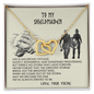 Premium Necklace for Your Beloved Shieldmaiden - From Viking - Love Your Viking - Couple Necklace Set - Friendship Necklaces - Customize Couple Necklace - to My Wife Necklace With Message Card
