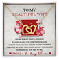 To My Wife Necklace From Husband - To My Soulmate Necklace For Women - Necklace For Wife From Husband - Mother's day Best Gift - Necklace for Wife - Birthday Gift for soulmate