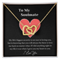 To My Wife Necklace - Romantic Gift for Wife - White Gold Pendant - My Soulmate - I Love You - Necklace - Valentine's day gift ,Gift for her him ,Anniversary gift - Necklace with love message for wife - Gift For Her