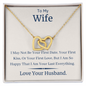 To My Wife Necklace From Husband - Personalized Wife Necklace Gift - the Perfect Gift for Your Wife Necklace - Love Your Husband - Couple Necklace Set - Friendship Necklaces - Valentines Day Gifts for Wife - Wife Birthday Gift