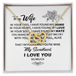 To My Wife - Heart Pendant Necklace - To My Wife Necklace With Message Card - Anniversary Gift For Wife - To My Wife Necklace - Valentines Day Gifts For Wife - Necklace with love message for wife