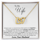Perfect Gift for Wife - Diamond Heart Necklace - Couple Necklace Set - Friendship Necklaces - to My Wife Necklace - Valentines Day Gifts for Wife - Romantic Wife Gift - Wife Birthday Surprise