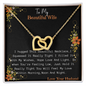 Gift For My Wife, Romantic Wife Gift, Wife Birthday Surprise, Love lockets for your soulmate, Diamond Neckless for wife, Golden colour Neckless for Beloved wife, Pretty Neckless Gift for wifey,