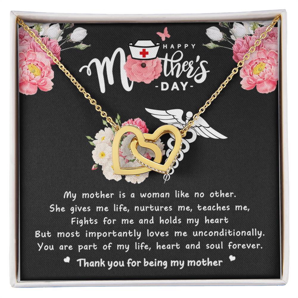 Mother's Day Gift Necklace for Her, Nurse Mom Jewelry, Gift from Son or Daughter, Doctor Luxury Necklace for Mother, Birthday Christmas Gifts With Heartfelt Message Hospital