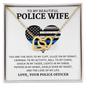 Best police wife Gift - To My Police Wife - Keys To My Cuff - wife Necklace  - Love Knot Necklace for My Police Wife - Alluring Beauty Necklace for police wife