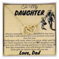 To My Daughter Necklace from Viking Dad, Interlocking Hearts Necklace, Daughter Gifts, Jewelry for Daughter, Father to Daughter Necklace, Daughter Birthday Necklace Christmas Gifts