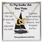 To My Smokin' Hot First Mate - Admired Your Jib Forever Love Necklace - To My Wife Necklace With Message Card - Anniversary Gift For Wife - Soulmate Gift