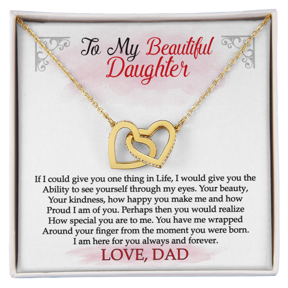To My Daughter Necklace From Dad With Heartfelt Message & Elegant Box, Gifts For Daughter From Daddy, Daughter Pendant Necklaces, Daughter Jewelry From Father, Daughter Birthday Necklace Christmas Gifts